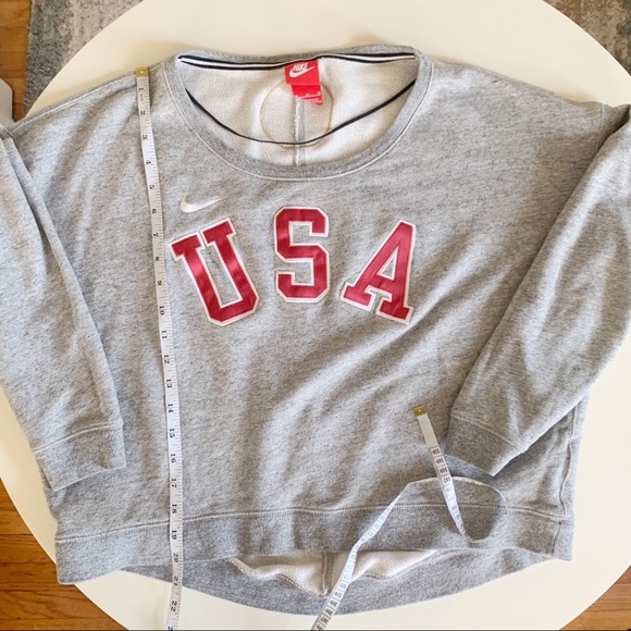 Nike Olympic Team USA Cropped Sweatshirt Medium - Picture 5 of 9